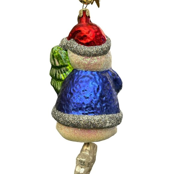 Christopher Radko Snow Chime Santa Glass Ornament Santa Tree Bell (21239) - Picture 3 of 5